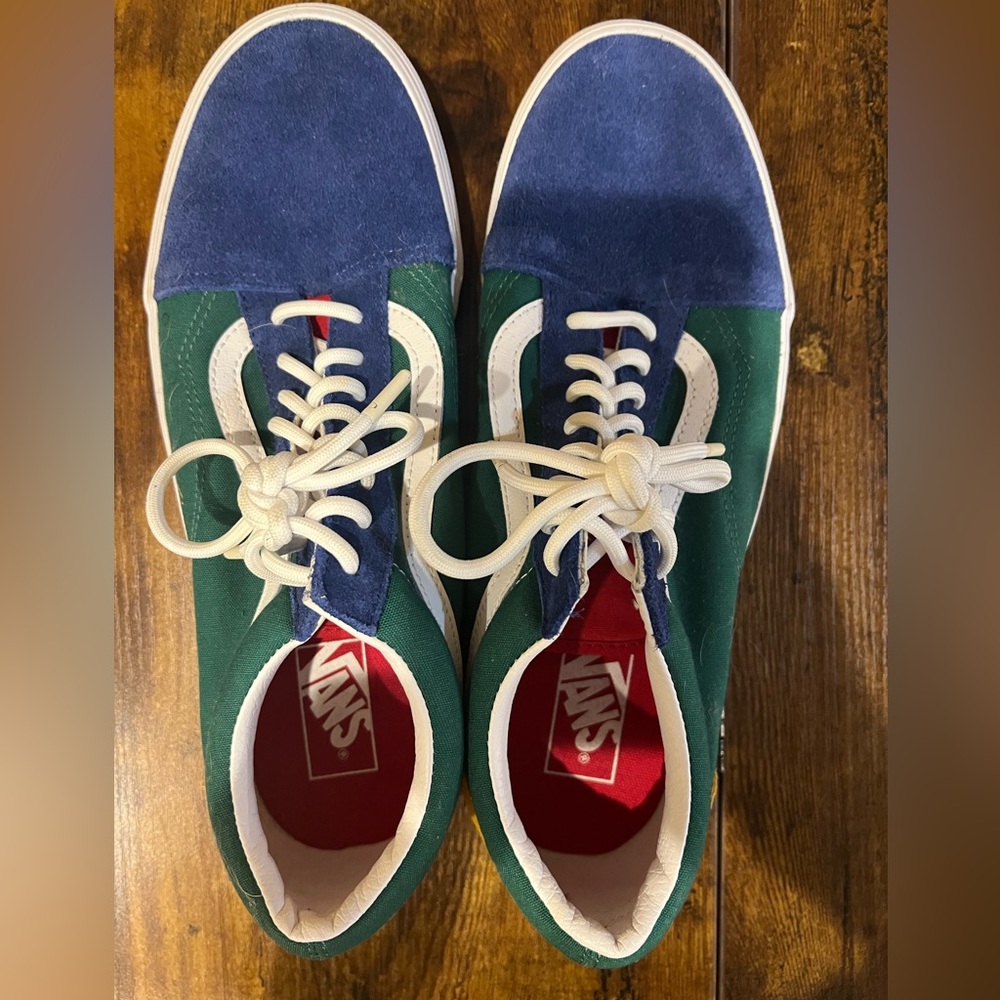 Vans Men's Sneakers in Green and Blue